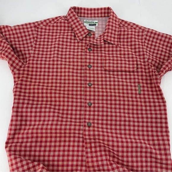 Buzz Off Kids Size L (14) Repellent Outdoors Camping Hiking Shirt Red Plaid - Picture 3 of 4